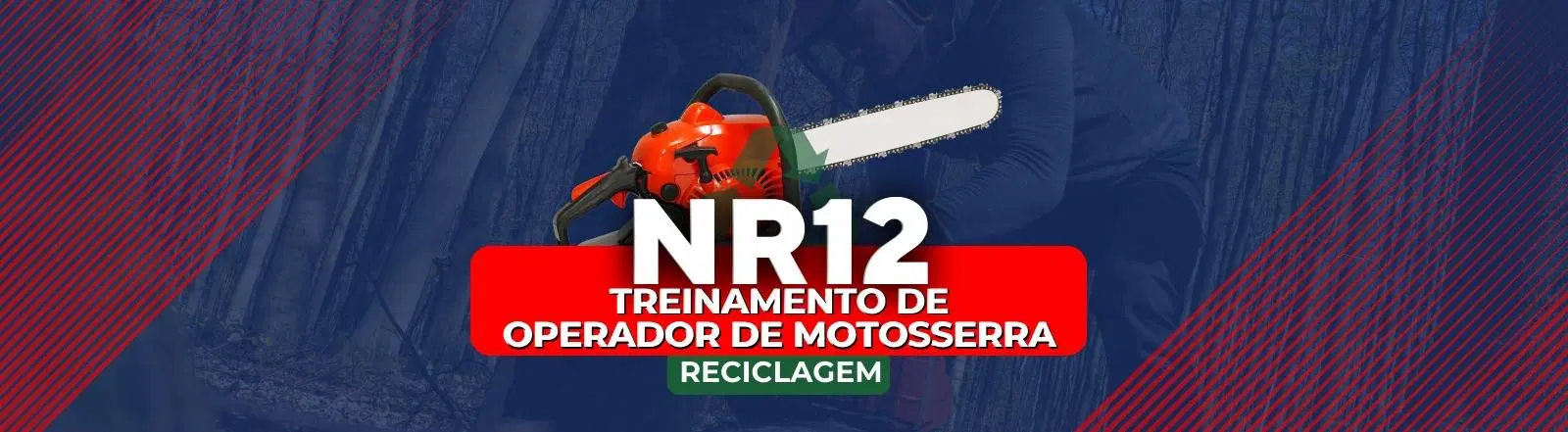 NR 12 - Treinamento de Operador de Motosserra (RECICLAGEM)